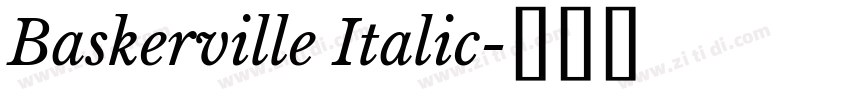 Baskerville Italic字体转换